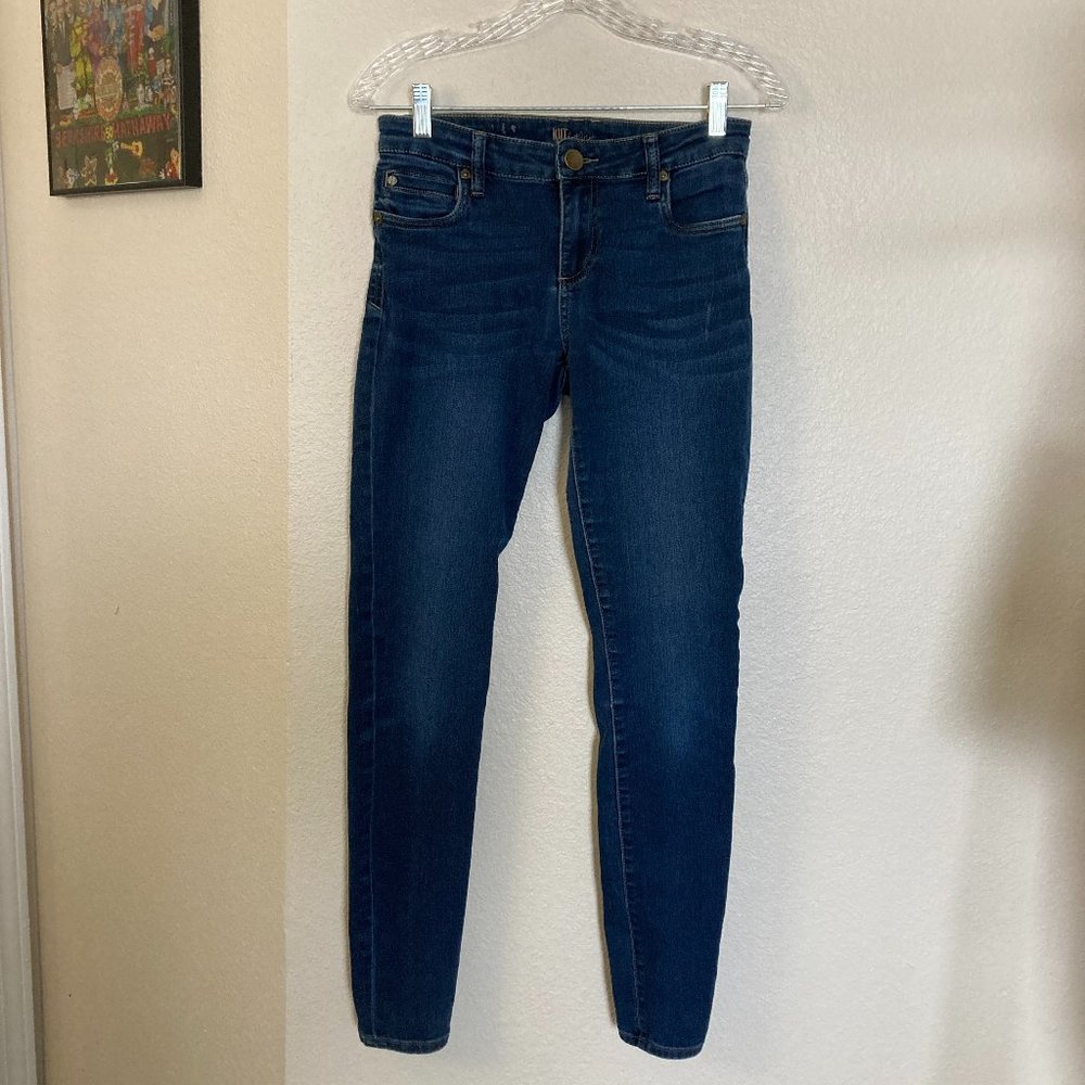 Kut From the Kloth Mia Mid Rise Slim Fit Skinny Jeans Stretchy Size 2